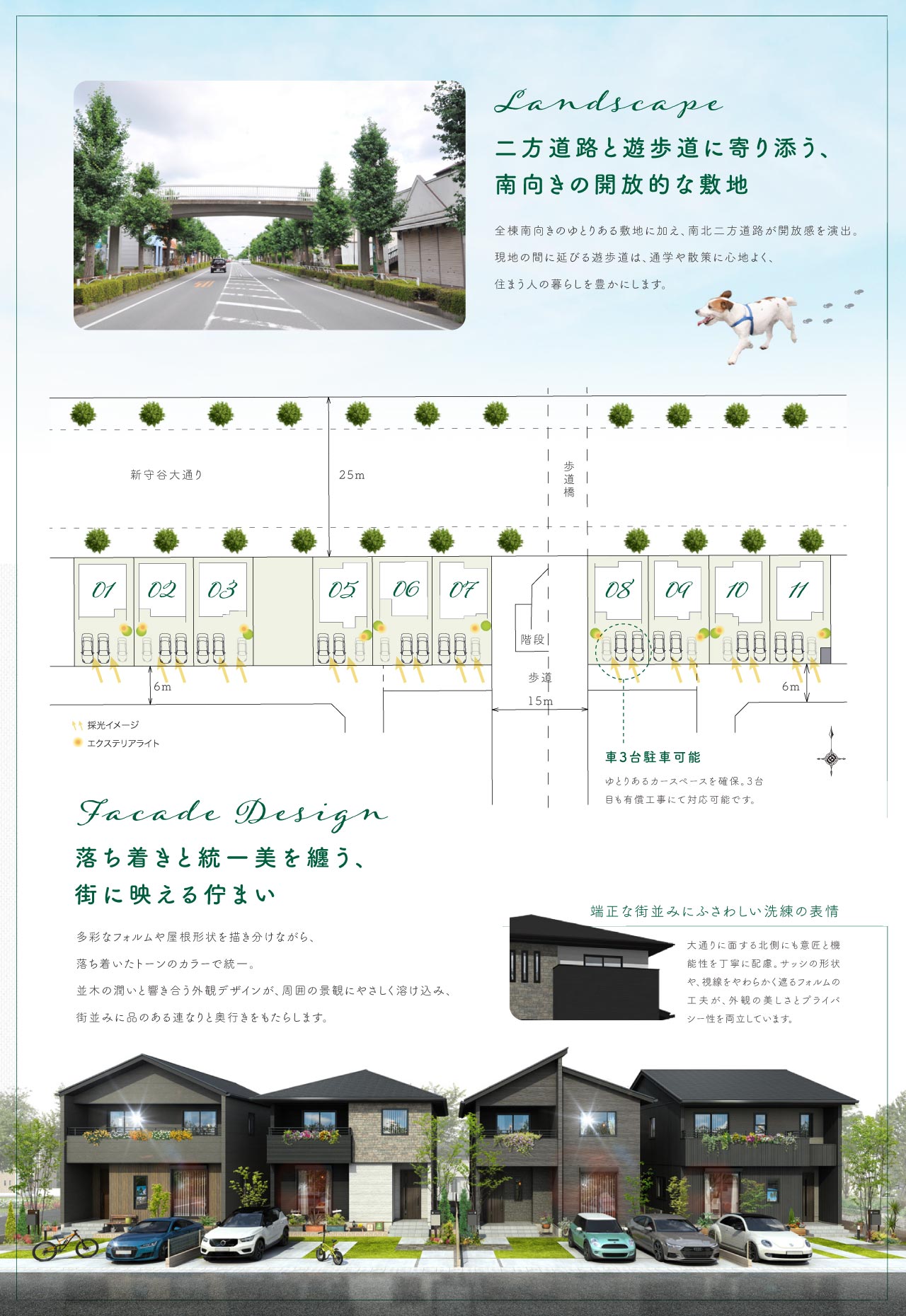 分譲地、外観