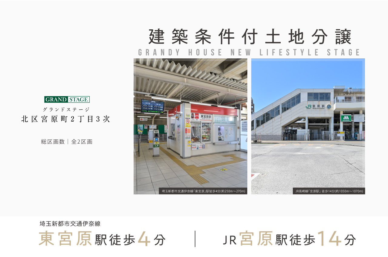 グランドステージ北区宮原町2丁目3次(建築条件付土地分譲) | 分譲 