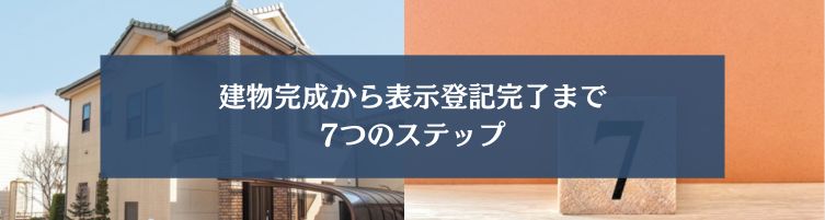 新築住宅の表示登記の手続きの流れ