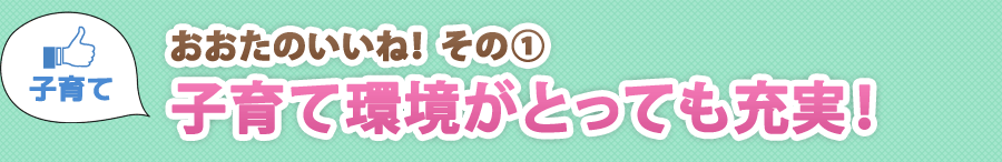 おおたのいいね！その① 子育て環境がとっても充実！