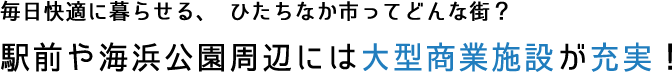 毎日快適に暮らせる、ひたちなか市ってどんな街？駅前や海浜公園周辺には大型商業施設が充実！