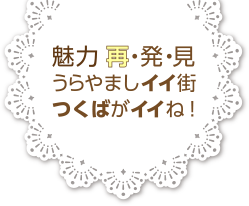 魅力再・発・見うらやましイイ街つくばがイイね!