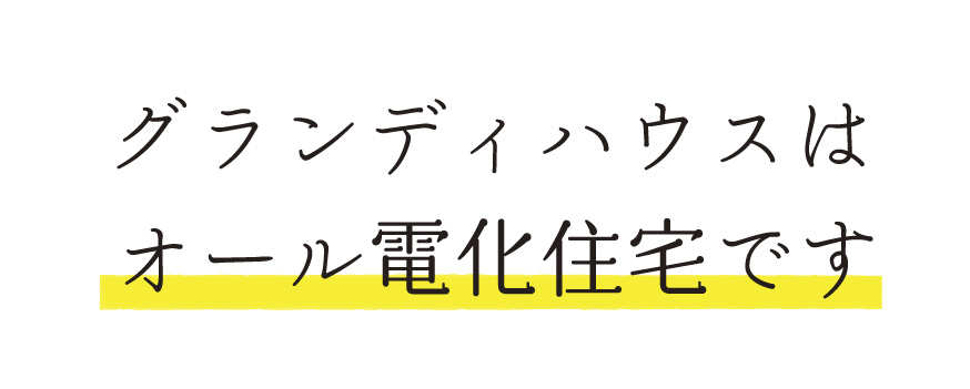 全棟オール電化住宅です