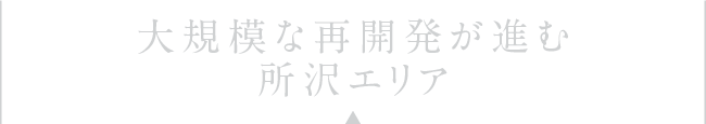 大規模な再開発が進む所沢エリア