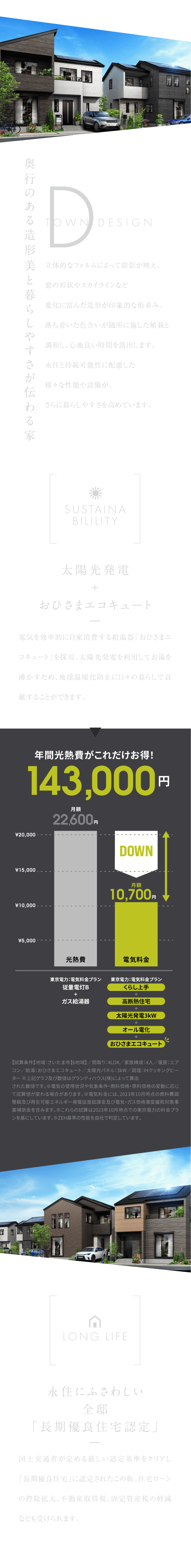 奥行のある造形美と暮らしやすさが伝わる家